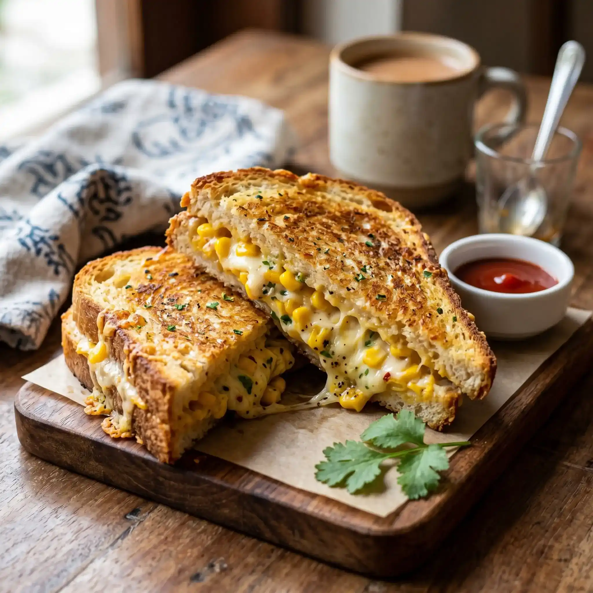 Cheese Corn Delight Sandwich